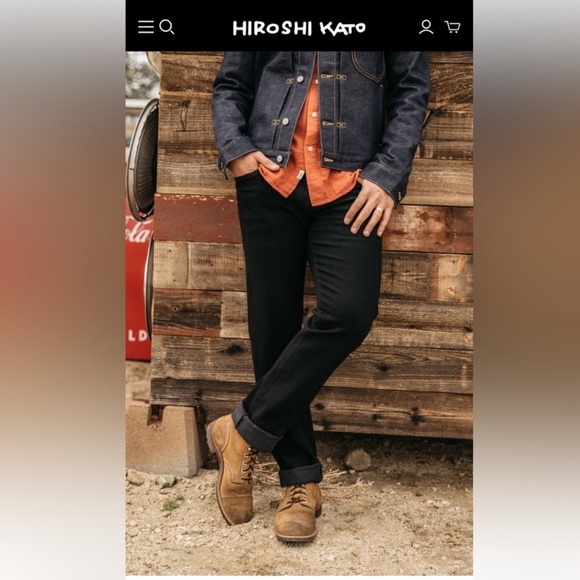 NWT Black - HIROSHI KATO
The Hammer Straight- Night 10.5oz Selvedge 38/28 - Picture 2 of 10